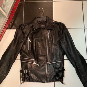 BEBE leather jacket vintage lambskin